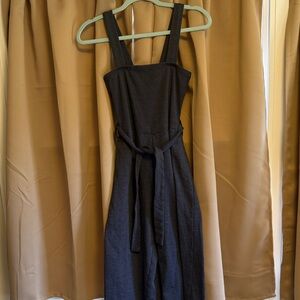 VENUS navy blue romper with belt